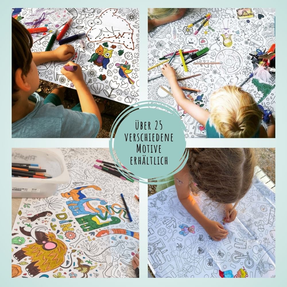 Ausmal-Tischdecke aus Papier – Bild 3