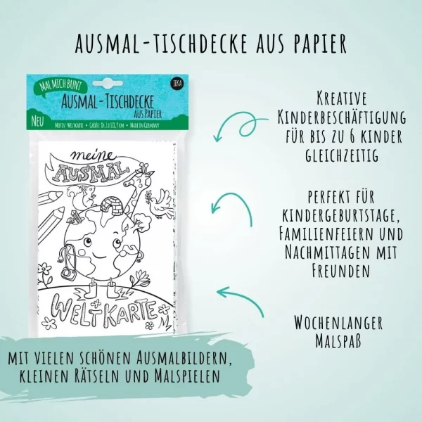 Ausmal-Tischdecke aus Papier – Bild 2