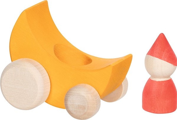 goki Greiffahrzeuge Tröpfchen und Mondfahrt gelb